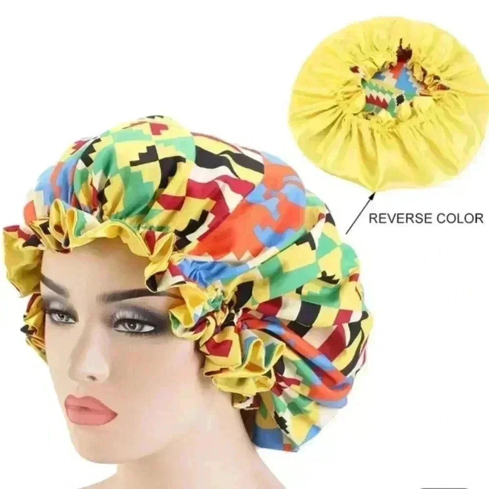 1 Adjustable Fashion AnkAra Print Lady Wide Band Night Sleep Bonnet